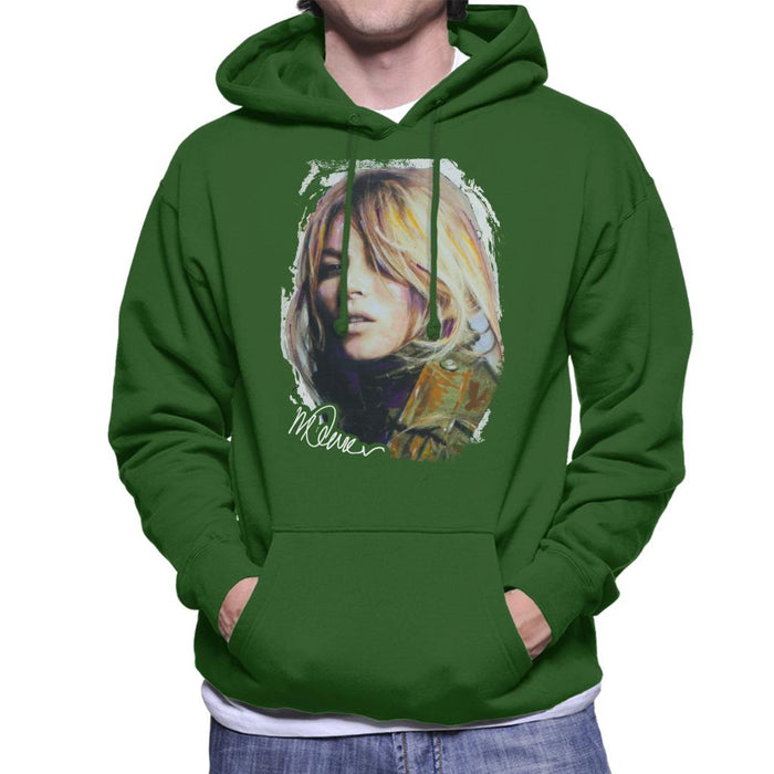 Sidney Maurer Original Portrait Of Kate Moss Army Jacket Men's Hooded Sweatshirt