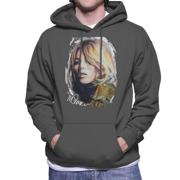 Sidney Maurer Original Portrait Of Kate Moss Army Jacket Men's Hooded Sweatshirt