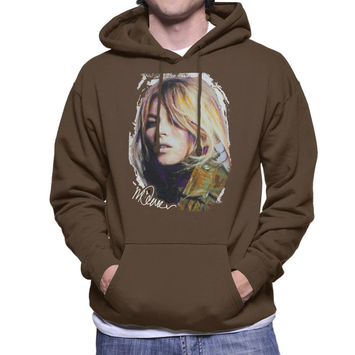 Sidney Maurer Original Portrait Of Kate Moss Army Jacket Men's Hooded Sweatshirt