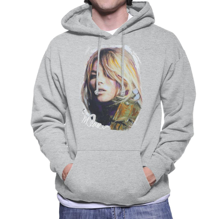Sidney Maurer Original Portrait Of Kate Moss Army Jacket Men's Hooded Sweatshirt