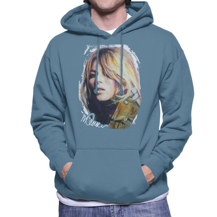 Sidney Maurer Original Portrait Of Kate Moss Army Jacket Men's Hooded Sweatshirt