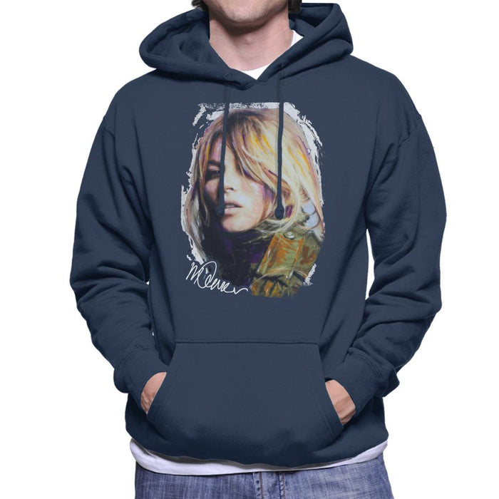 Sidney Maurer Original Portrait Of Kate Moss Army Jacket Men's Hooded Sweatshirt