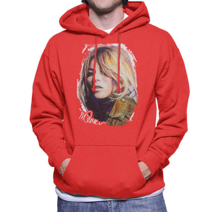 Sidney Maurer Original Portrait Of Kate Moss Army Jacket Men's Hooded Sweatshirt