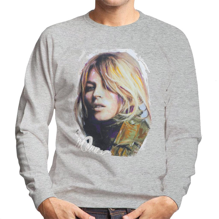 Sidney Maurer Original Portrait Of Kate Moss Army Jacket Men's Sweatshirt