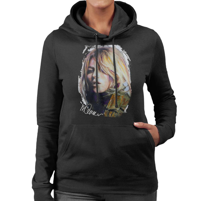 Sidney Maurer Original Portrait Of Kate Moss Army Jacket Women's Hooded Sweatshirt