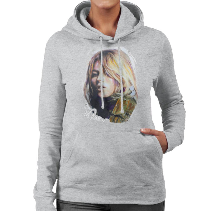 Sidney Maurer Original Portrait Of Kate Moss Army Jacket Women's Hooded Sweatshirt