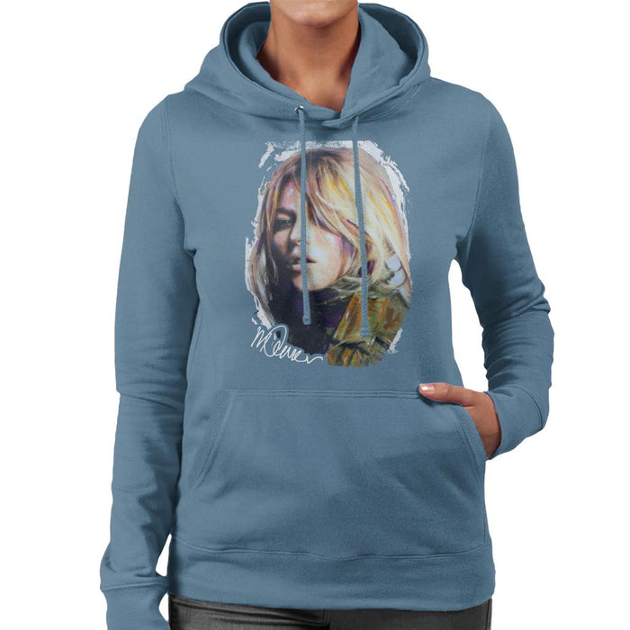 Sidney Maurer Original Portrait Of Kate Moss Army Jacket Women's Hooded Sweatshirt