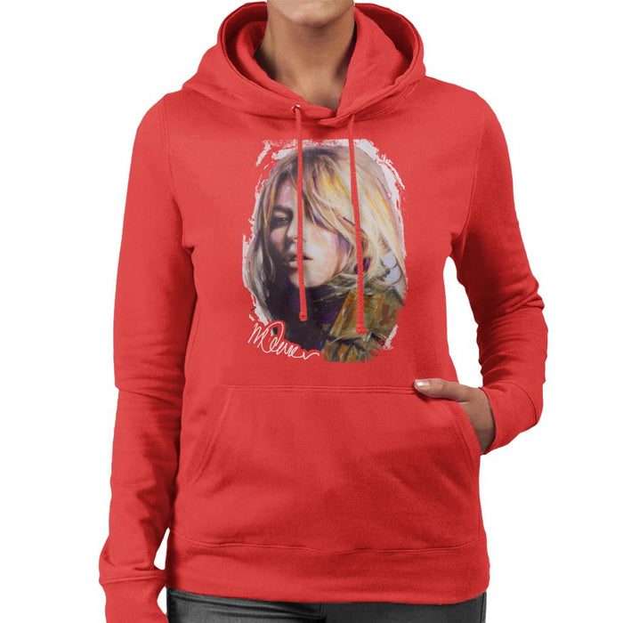 Sidney Maurer Original Portrait Of Kate Moss Army Jacket Women's Hooded Sweatshirt