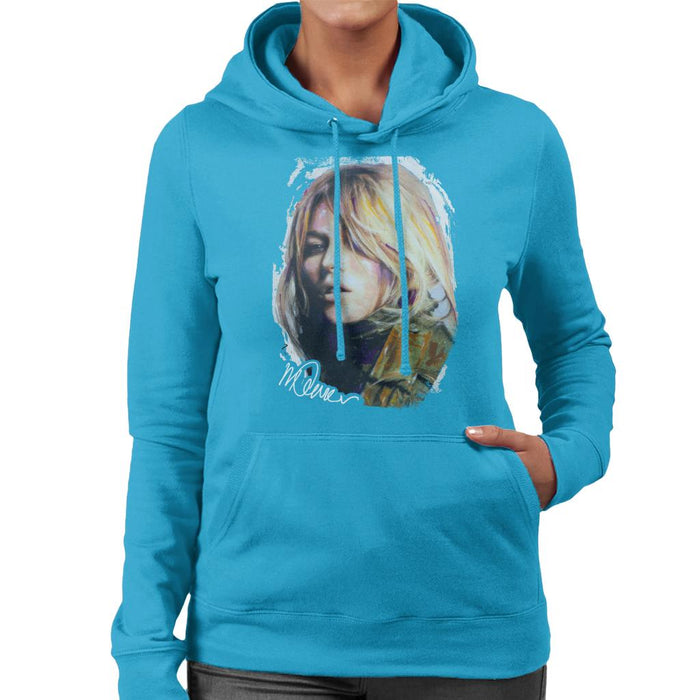 Sidney Maurer Original Portrait Of Kate Moss Army Jacket Women's Hooded Sweatshirt