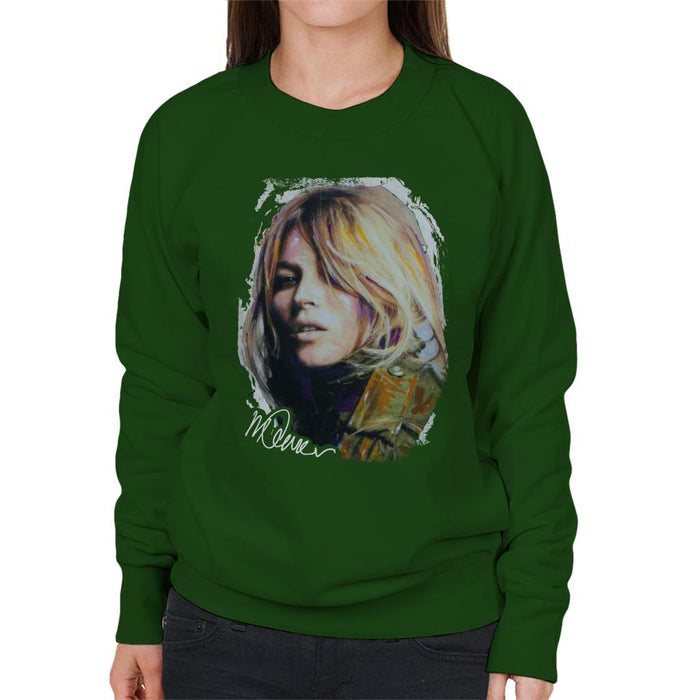 Sidney Maurer Original Portrait Of Kate Moss Army Jacket Women's Sweatshirt