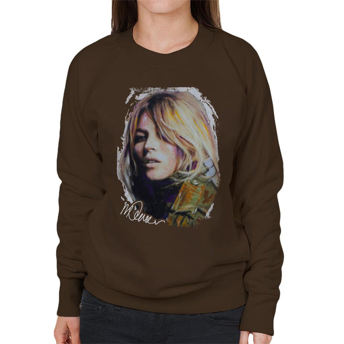 Sidney Maurer Original Portrait Of Kate Moss Army Jacket Women's Sweatshirt