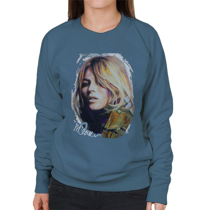 Sidney Maurer Original Portrait Of Kate Moss Army Jacket Women's Sweatshirt