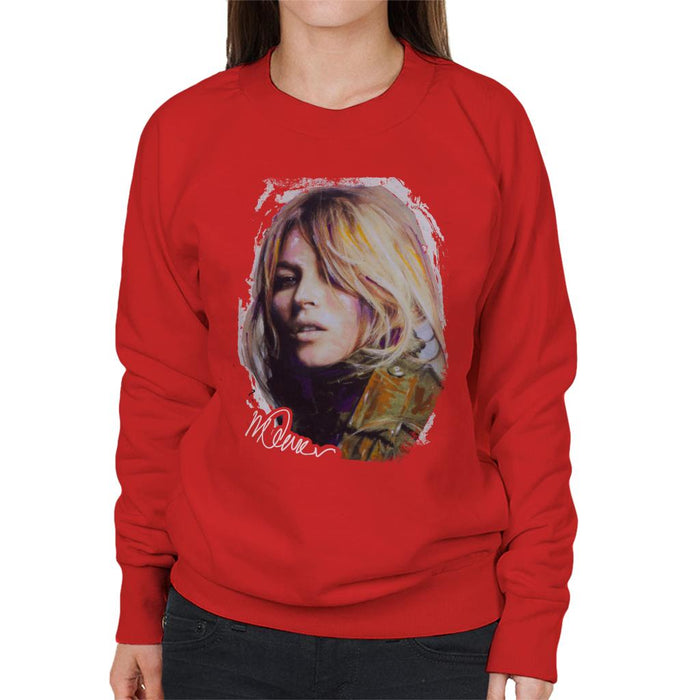 Sidney Maurer Original Portrait Of Kate Moss Army Jacket Women's Sweatshirt