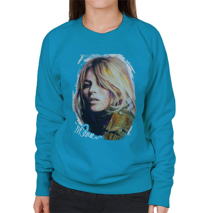 Sidney Maurer Original Portrait Of Kate Moss Army Jacket Women's Sweatshirt