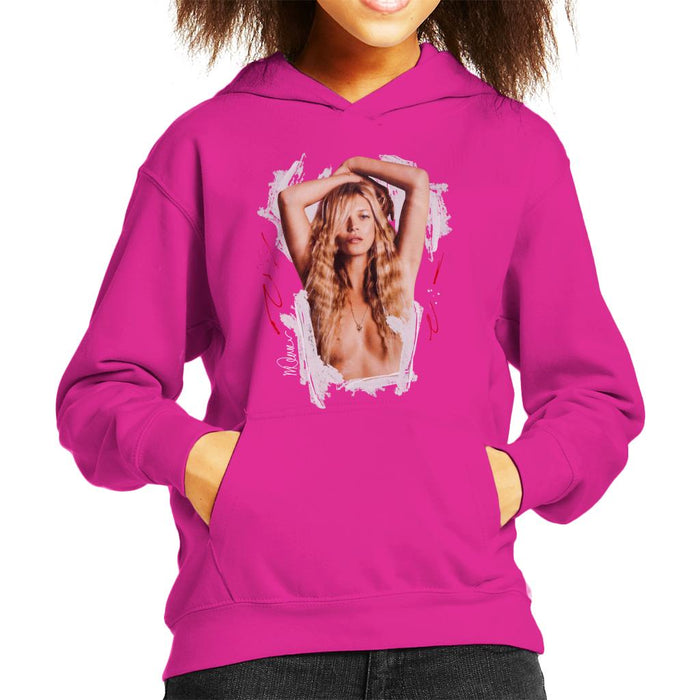 Sidney Maurer Original Portrait Of Kate Moss Topless Shoot Kid's Hooded Sweatshirt
