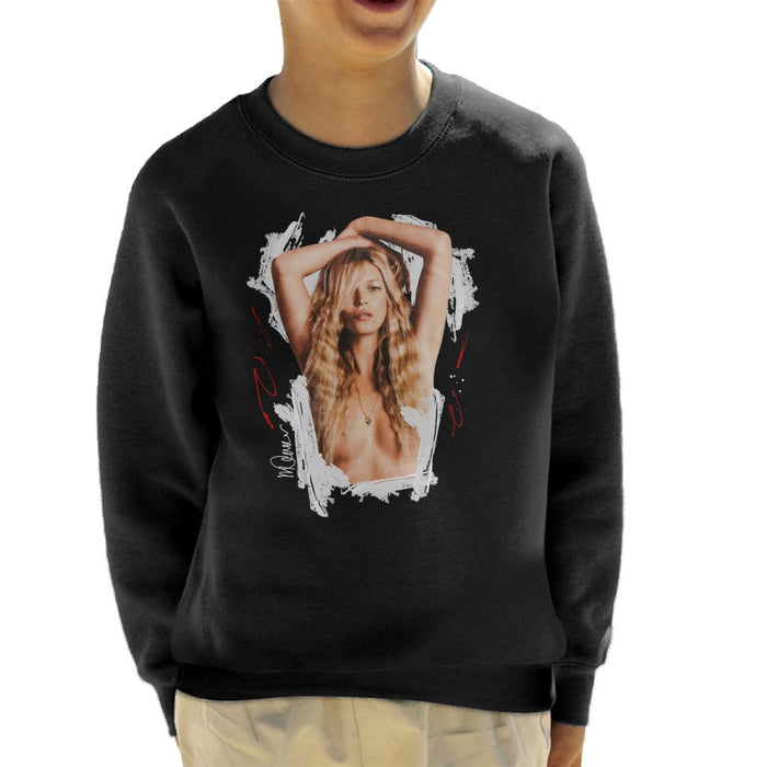Sidney Maurer Original Portrait Of Kate Moss Topless Shoot Kid's Sweatshirt