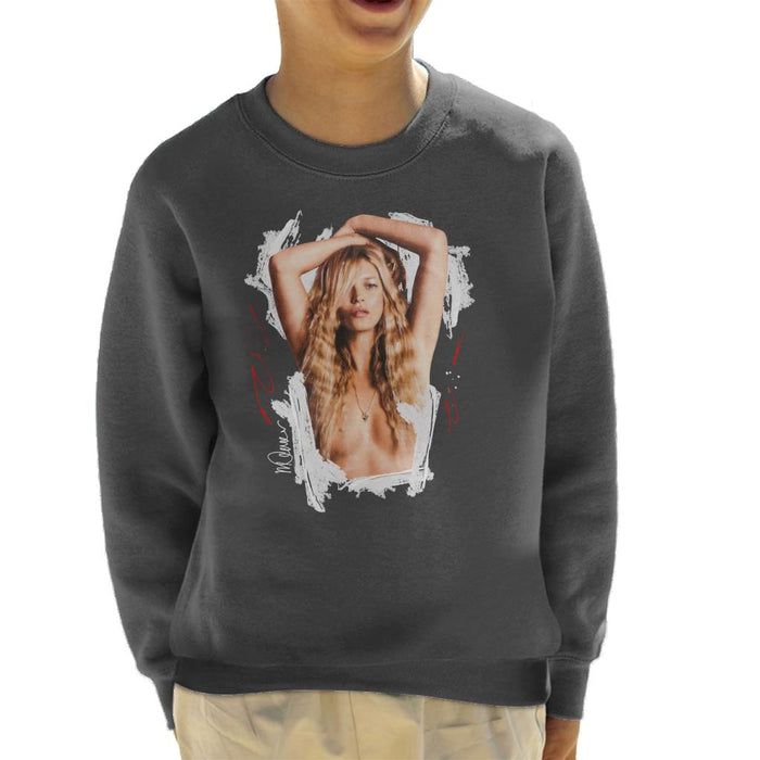 Sidney Maurer Original Portrait Of Kate Moss Topless Shoot Kid's Sweatshirt