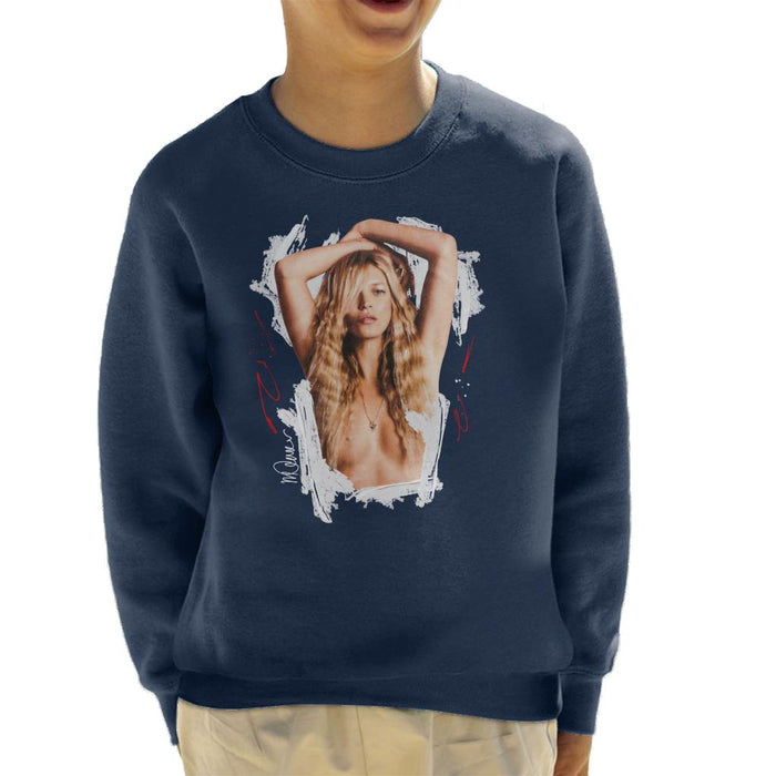Sidney Maurer Original Portrait Of Kate Moss Topless Shoot Kid's Sweatshirt