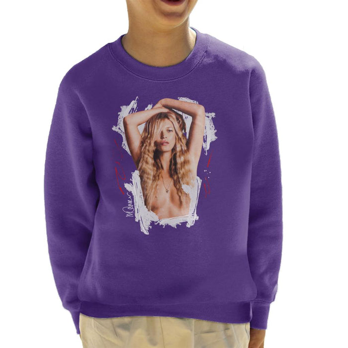 Sidney Maurer Original Portrait Of Kate Moss Topless Shoot Kid's Sweatshirt