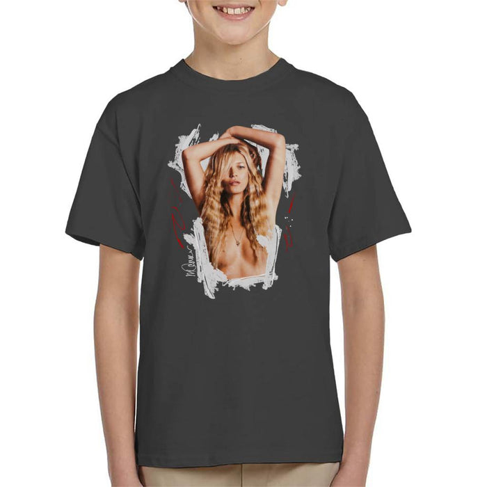Sidney Maurer Original Portrait Of Kate Moss Topless Shoot Kid's T-Shirt