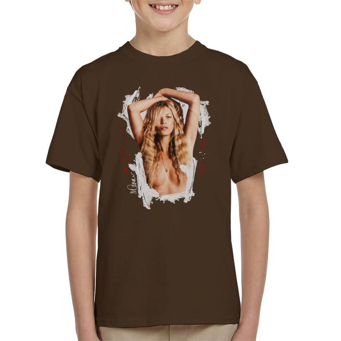 Sidney Maurer Original Portrait Of Kate Moss Topless Shoot Kid's T-Shirt