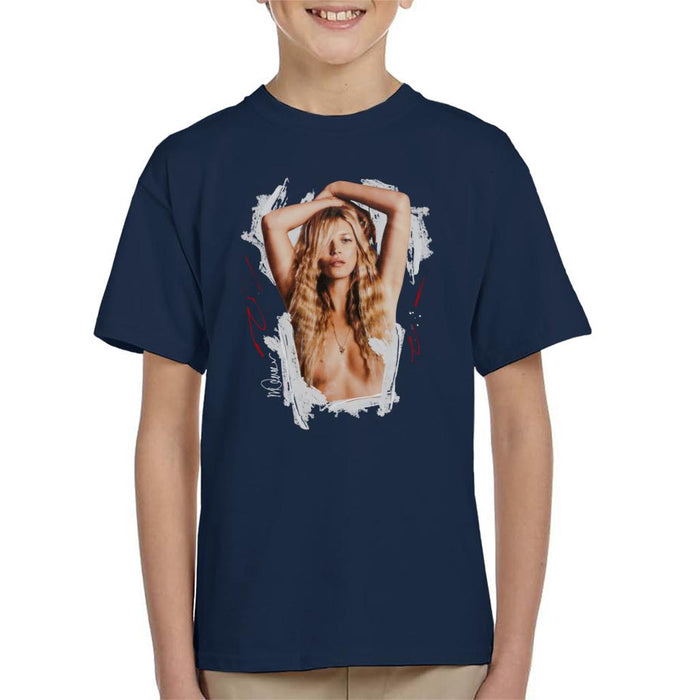 Sidney Maurer Original Portrait Of Kate Moss Topless Shoot Kid's T-Shirt