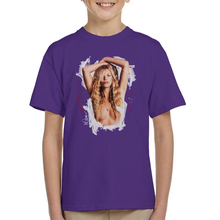 Sidney Maurer Original Portrait Of Kate Moss Topless Shoot Kid's T-Shirt