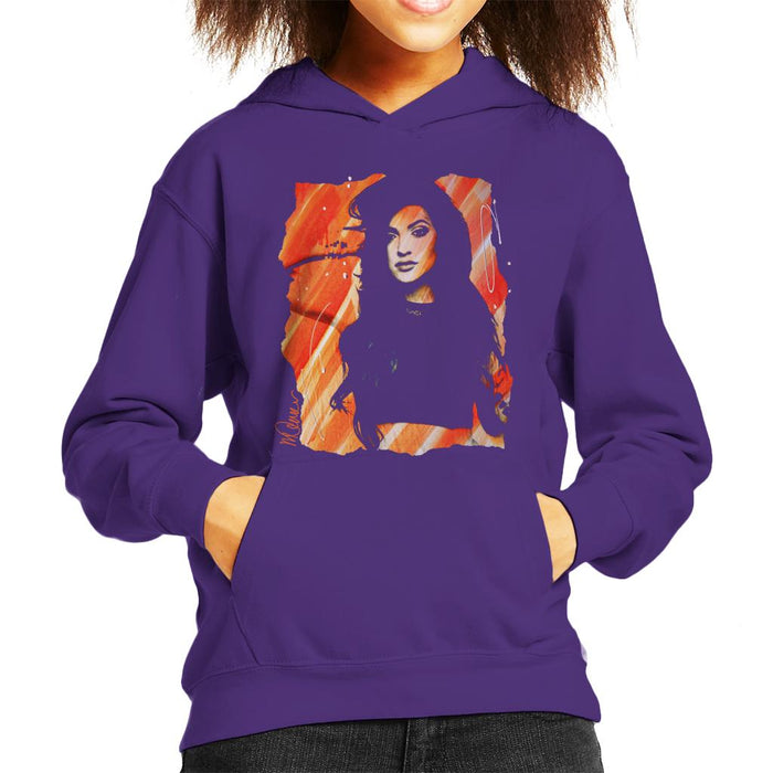 Sidney Maurer Original Portrait Of Kendall Jenner Kid's Hooded Sweatshirt