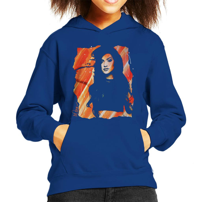 Sidney Maurer Original Portrait Of Kendall Jenner Kid's Hooded Sweatshirt