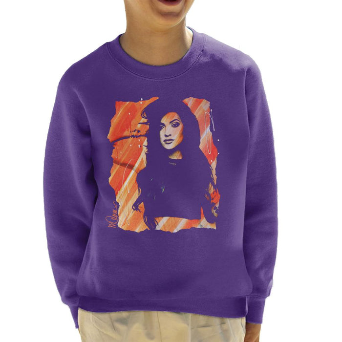 Sidney Maurer Original Portrait Of Kendall Jenner Kid's Sweatshirt