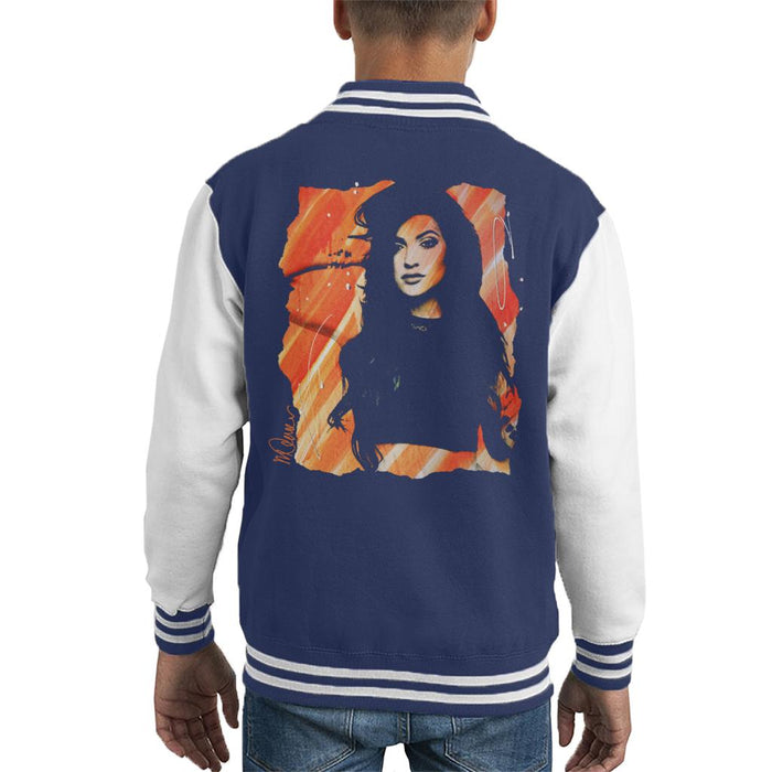 Sidney Maurer Original Portrait Of Kendall Jenner Kid's Varsity Jacket