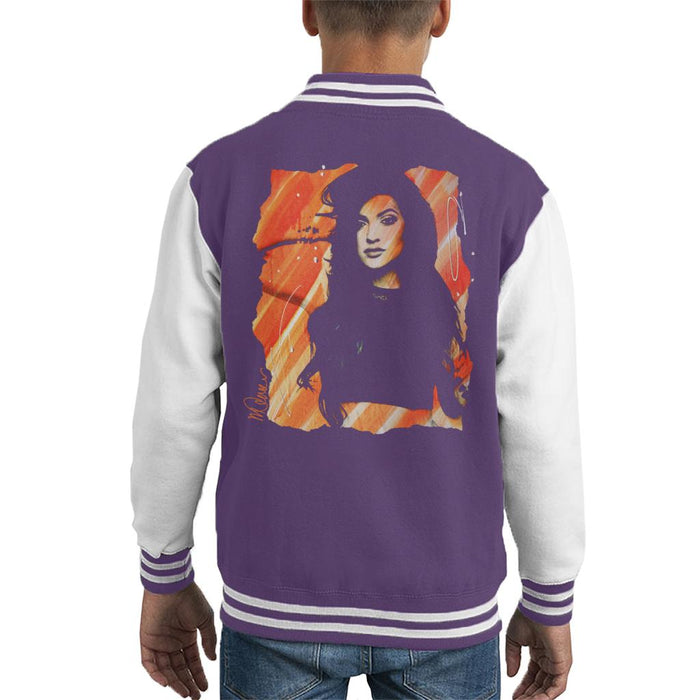 Sidney Maurer Original Portrait Of Kendall Jenner Kid's Varsity Jacket