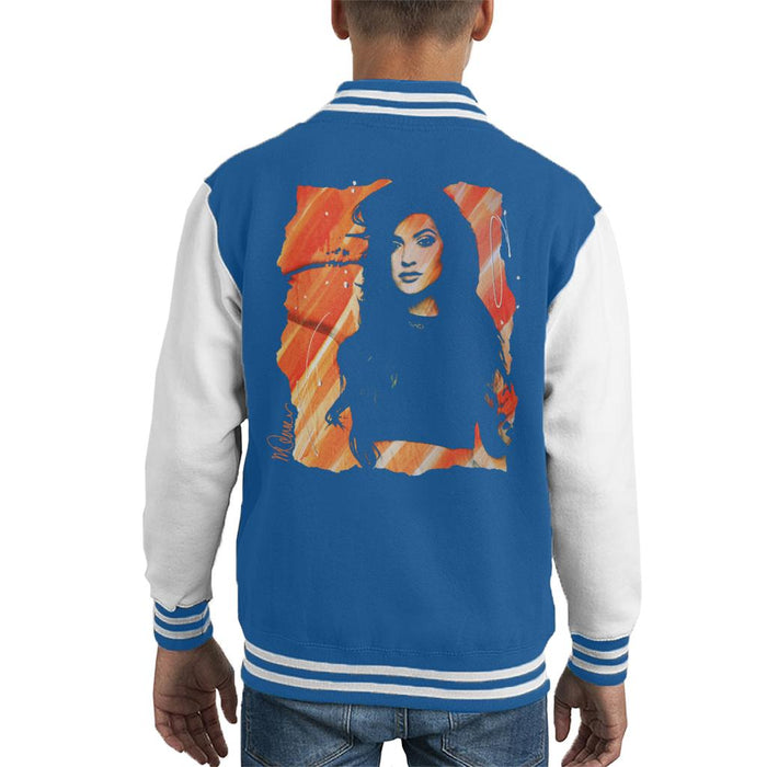Sidney Maurer Original Portrait Of Kendall Jenner Kid's Varsity Jacket