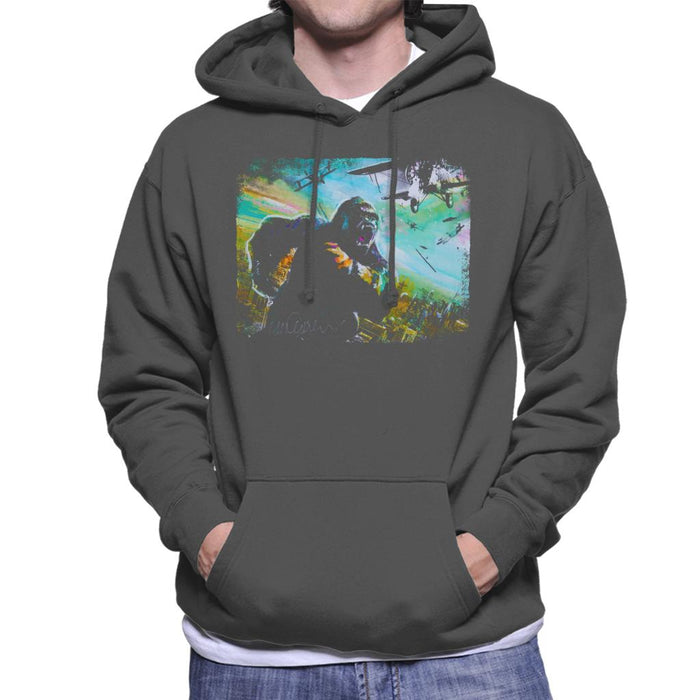 Sidney Maurer Original Portrait Of King Kong Vs Planes Men's Hooded Sweatshirt