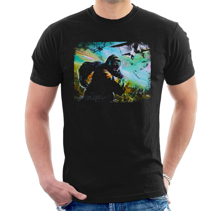 Sidney Maurer Original Portrait Of King Kong Vs Planes Men's T-Shirt
