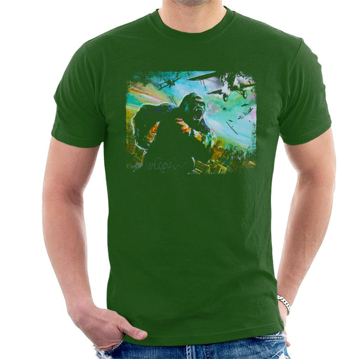 Sidney Maurer Original Portrait Of King Kong Vs Planes Men's T-Shirt