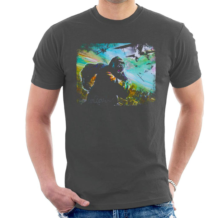 Sidney Maurer Original Portrait Of King Kong Vs Planes Men's T-Shirt