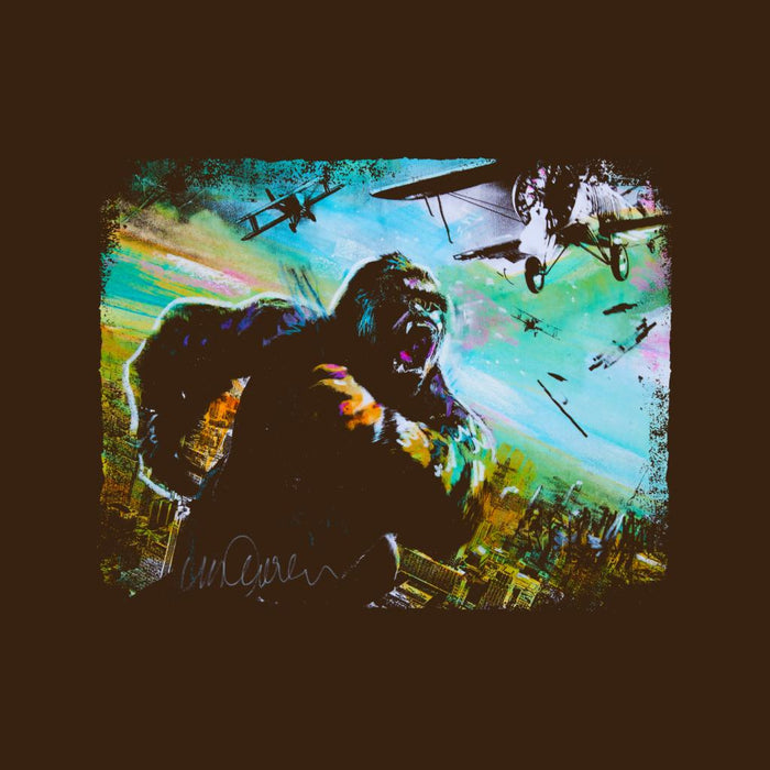 Sidney Maurer Original Portrait Of King Kong Vs Planes Kid's Sweatshirt