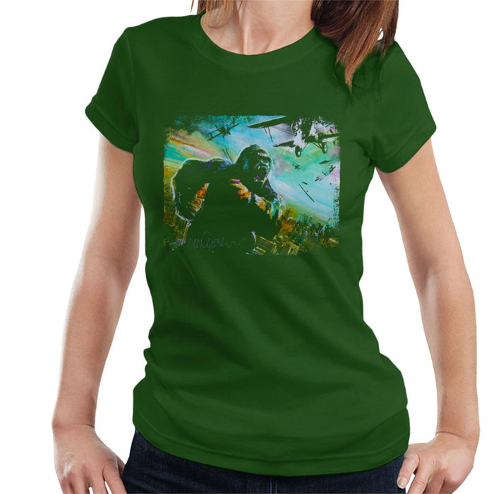 Sidney Maurer Original Portrait Of King Kong Vs Planes Women's T-Shirt