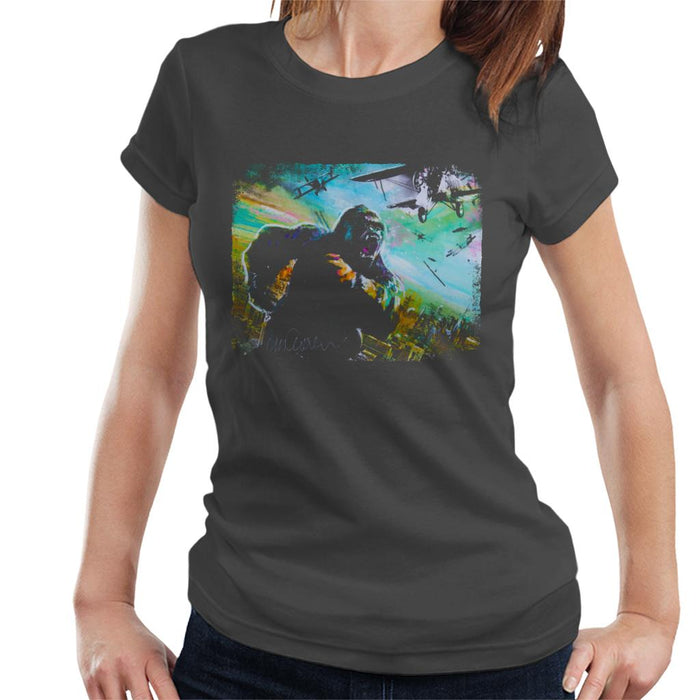 Sidney Maurer Original Portrait Of King Kong Vs Planes Women's T-Shirt