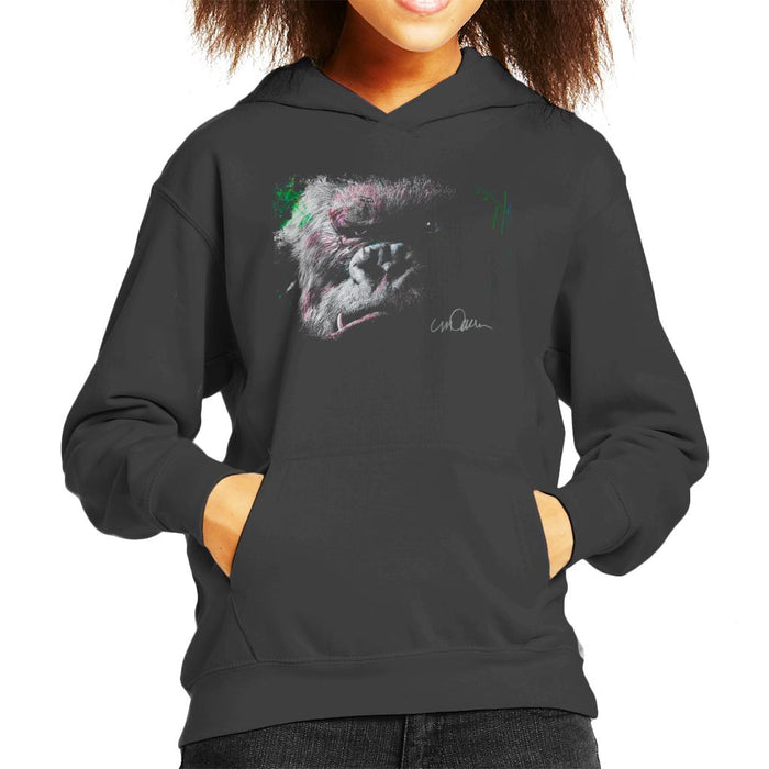 Sidney Maurer Original Portrait Of King Kong Glare Kid's Hooded Sweatshirt