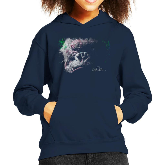 Sidney Maurer Original Portrait Of King Kong Glare Kid's Hooded Sweatshirt
