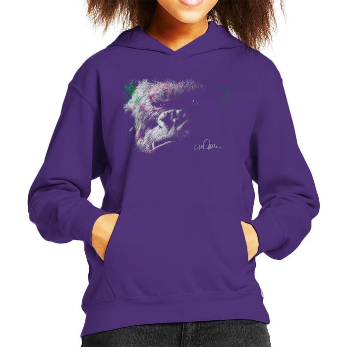 Sidney Maurer Original Portrait Of King Kong Glare Kid's Hooded Sweatshirt