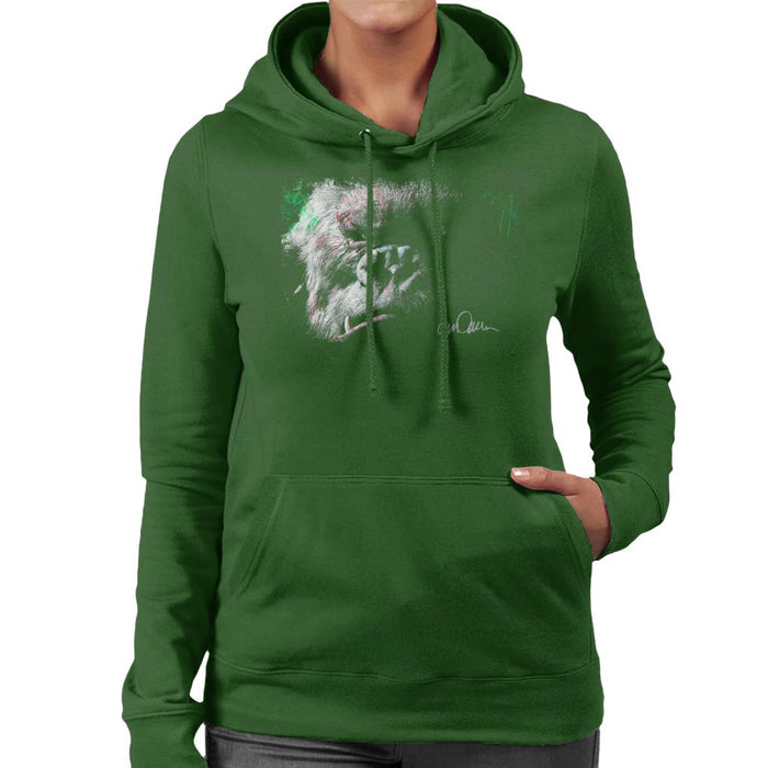 Sidney Maurer Original Portrait Of King Kong Glare Women's Hooded Sweatshirt