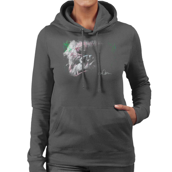 Sidney Maurer Original Portrait Of King Kong Glare Women's Hooded Sweatshirt