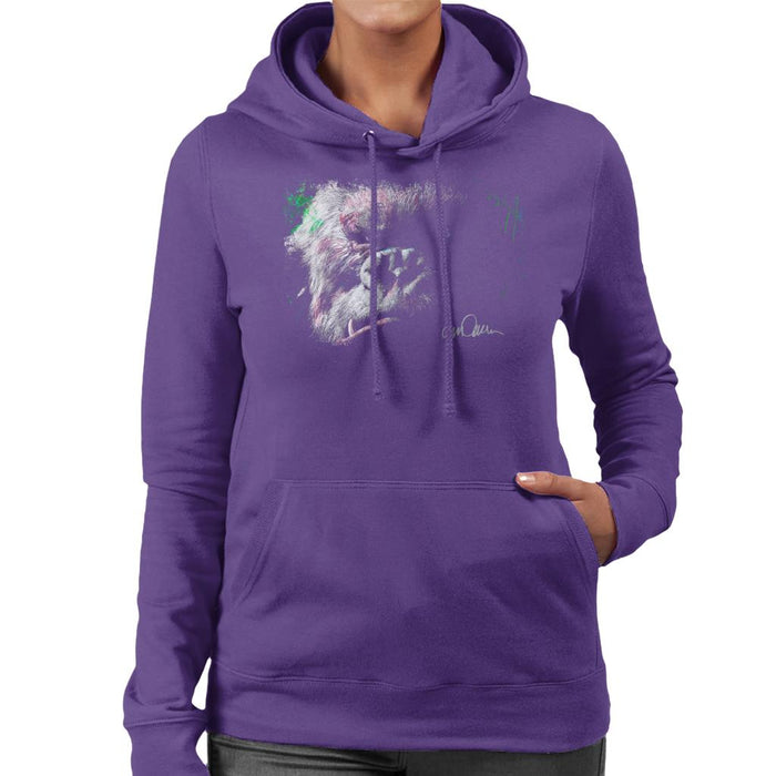 Sidney Maurer Original Portrait Of King Kong Glare Women's Hooded Sweatshirt