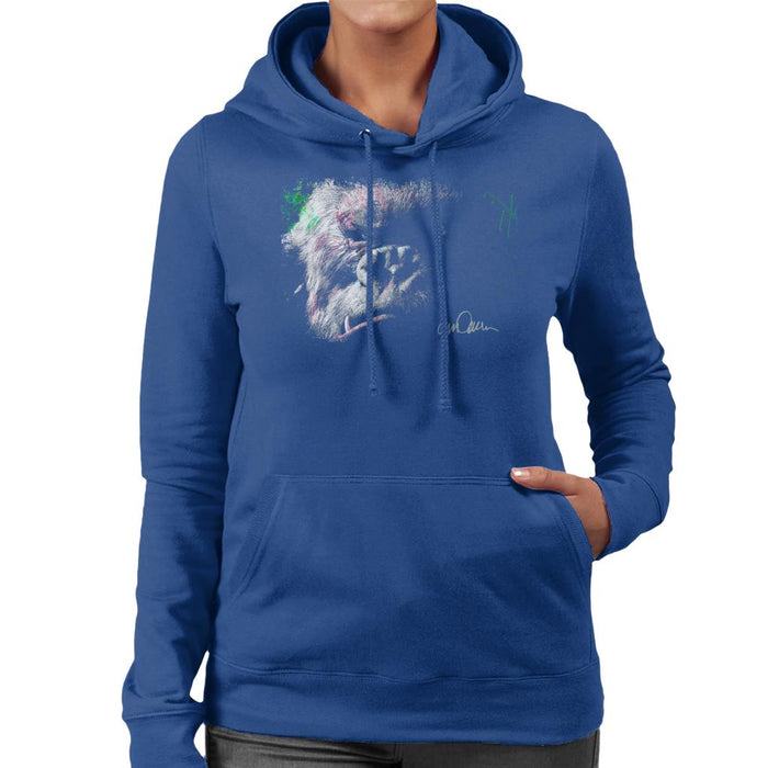 Sidney Maurer Original Portrait Of King Kong Glare Women's Hooded Sweatshirt