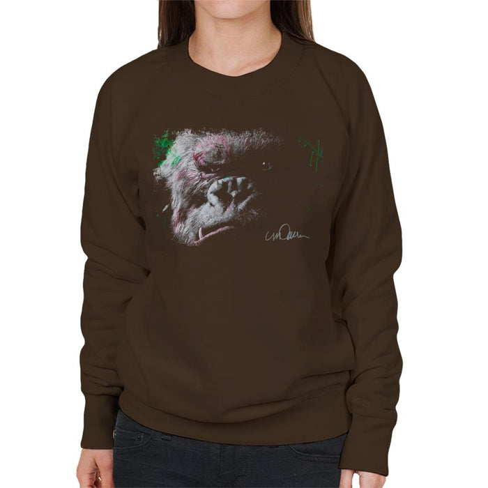 Sidney Maurer Original Portrait Of King Kong Glare Women's Sweatshirt