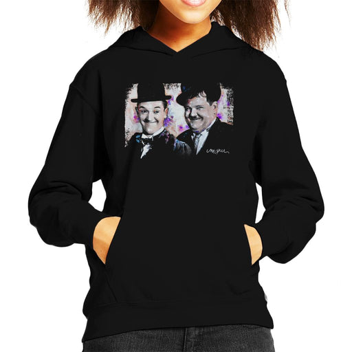 Sidney Maurer Original Portrait Of Laurel And Hardy Kid's Hooded Sweatshirt