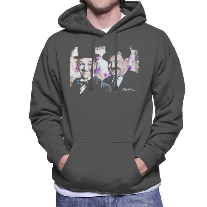 Sidney Maurer Original Portrait Of Laurel And Hardy Men's Hooded Sweatshirt